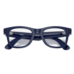 Умные очки Ray-Ban Meta* Wayfarer Gen 2 Shiny Cosmic Blue, Фотохромные линзы Clear to Sapphire Transitions (RW4012), размер L